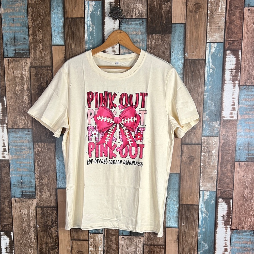 Breast cancer awareness T-shirt football